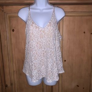 Racer back laced cami